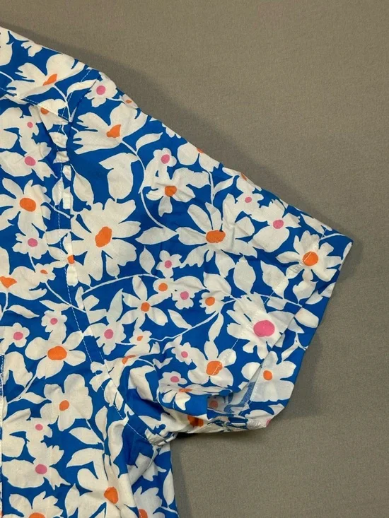 NWT J Crew Factory Short-Sleeve Printed Flex Casual Shirt, Slim Fit - Mens Large - Picture 9 of 14